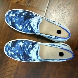 Rothys Blue Shibori Slip-ons